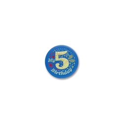 My 5th Birthday Satin Button