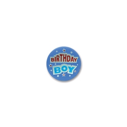 Birthday Boy Satin Button
