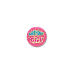 Birthday Girl Satin Button