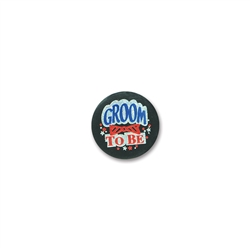 Groom To Be Satin Button