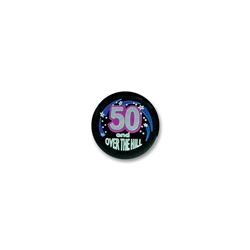 50 & Over-the-Hill Satin Button
