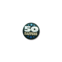 50 Happens Satin Button