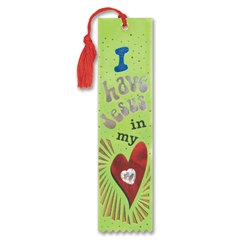 I Have Jesus In My Heart Jeweled Bookmark Ribbon