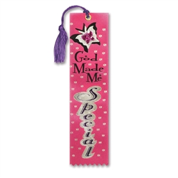 God Made Me Special Jeweled Bookmark Ribbon