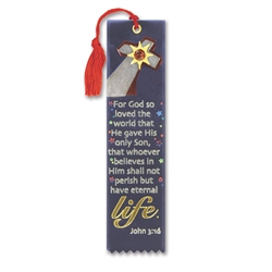For God So Loved the World Jeweled Bookmark Ribbon