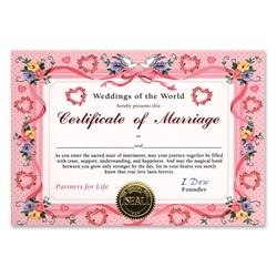 Certificate of Marriage Certificate Greeting