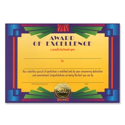 Award of Excellence Certificate Greeting