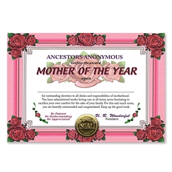 Mother of the Year Certificate Greeting