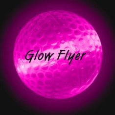 PINK GLOW FLYER GOLF BALL (w/ a 1 1/2'' Jumbo Lightstick)
