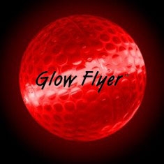 RED GLOW FLYER GOLF BALL (w/ a 1 1/2'' Jumbo Lightstick)