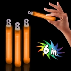 6'' ORANGE PREMIUM GLOW STICKS