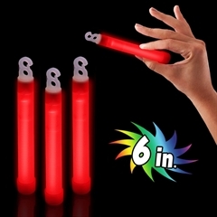 6'' RED PREMIUM GLOW STICKS