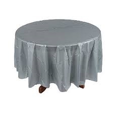 Silver Round Tablecloth | Party Supplies