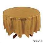 Gold Round Tablecloth | Party Supplies