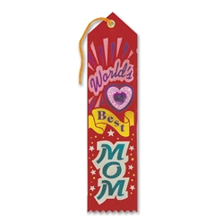 World's Best Mom Jeweled Ribbon