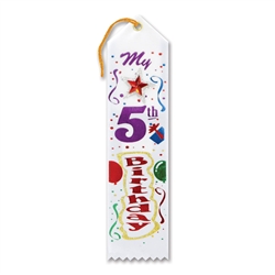 My 5th Birthday Jeweled Ribbon