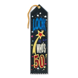 Look Who's 50 Jeweled Ribbon