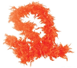 Orange Fancy Feather Boa | Party Supplies