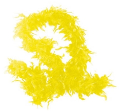Yellow Fancy Feather Boa | Party Supplies
