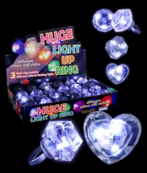 LED Diamond Bling Rings | Party Supplies