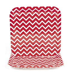 Chevron Red Dinner Plates | Party Supplies