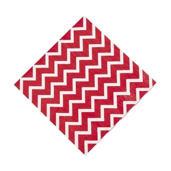 Chevron Red Lunch Napkin | Party Supplies