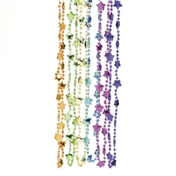 Metallic Neon Star Bead Necklace | Party Supplies