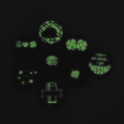 St. Patrick's Glow-in-the-Dark Party Buttons | Party Supplies