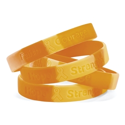 ORANGE RIBBON CAMO BRACELETS