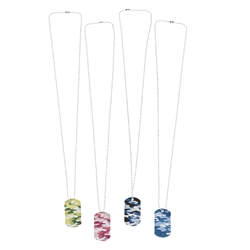 CAMOUFLAGE DOG TAG NECKLACES | Party Supplies