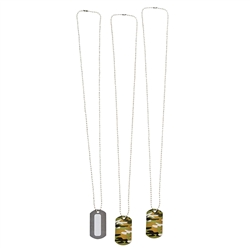 Camo Personalizable Dog Tag Necklaces