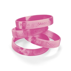 PINK RIBBON CAMOUFLAGE SILICONE BRACELET