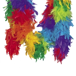 Rainbow Feather Boa | Party Supplies