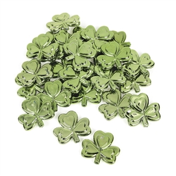 Plastic Metallic Shamrocks | Party Favors