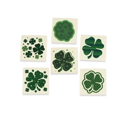 Shamrock Patterned Tattoos | St. Patrick's Day Party Favors