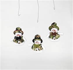 CAMOUFLAGE SNOWMAN ORNAMENTS DZ