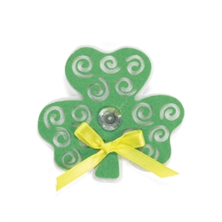 FELT SWIRL SHAMROCK PIN CK