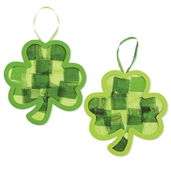 Tissue Paper and Acetate Shamrock Craft | St. Patrick's Day Party Activities