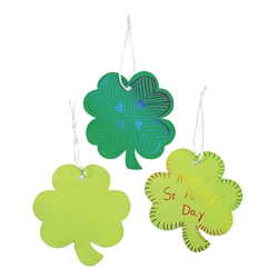 Green Magic Scratch Shamrock Ornaments | St. Patrick's Day Party Supplies