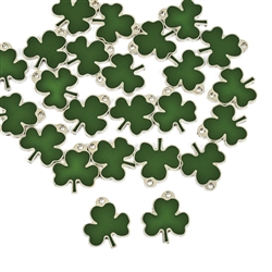 Lucky Shamrock Enamel Charms | St. Patrick's Day Party Supplies