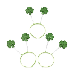 Glitter Shamrock Head Boppers  | Party Supplies