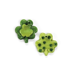 Shamrock Fused Glass Charms | Party Supplies