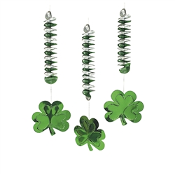 Shamrock Dangling Spirals  | Party Supplies