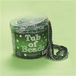 Plastic St. Pat's Tub of Beads | Irish Party Favors