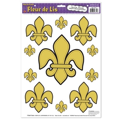 Fleur De Lis Peel 'N Place | Kentucky Derby Supplies | Mardi Gras Decorations