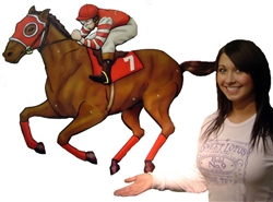 40" Horse and Jockey Cutout | Kentucky Derby Party Decorations