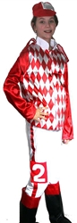 Jockey Silks Child Costume - Red & White | Kentucky Derby Party Apparel