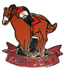 Kentucky Horse and Jockey Pin | Kentucky Derby Party Supplies
