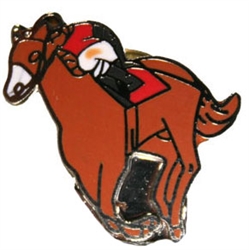 3/4" Horse and Jockey Lapel Pin | Kentucky Derby Party Apparel