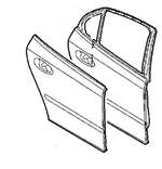 Saab 9.3 2006-2007 PASSENGERS SEDAN REAR DOOR 12769493